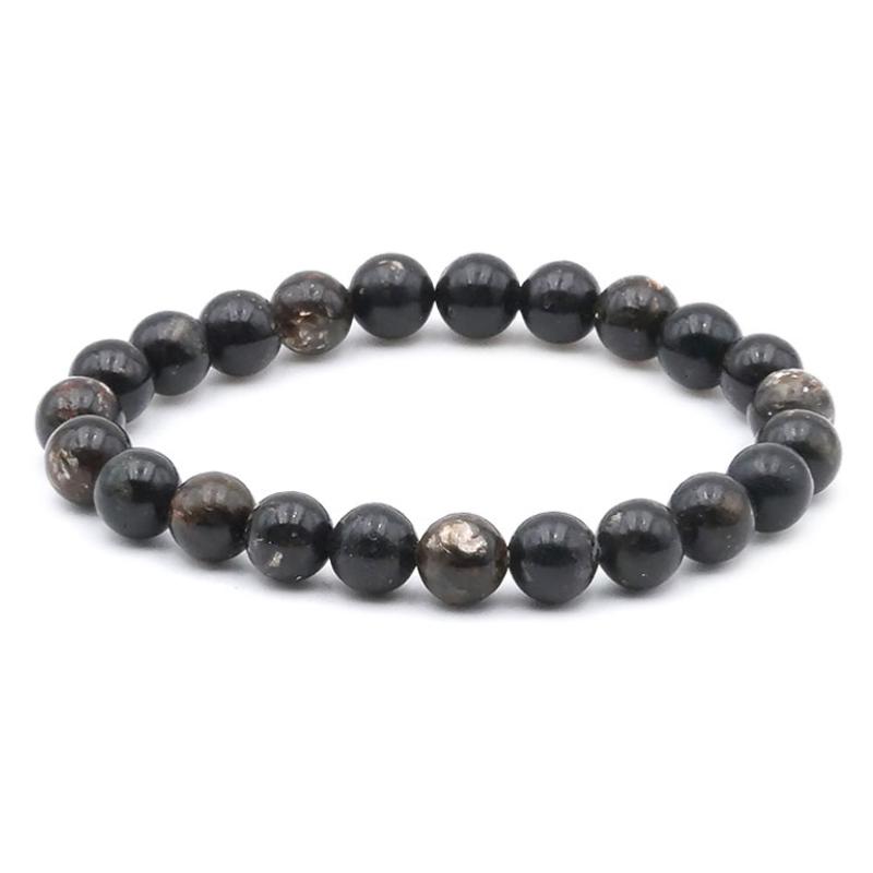 Bracelet biotite Chine A (boules 7 - 8mm) - La Boite à Cailloux