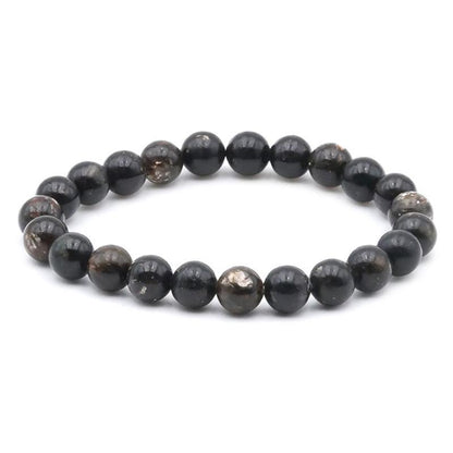Bracelet biotite Chine A (boules 7 - 8mm) - La Boite à Cailloux