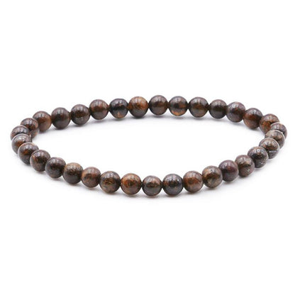 Bracelet bronzite Brésil A (boules 5 - 6mm) - La Boite à Cailloux