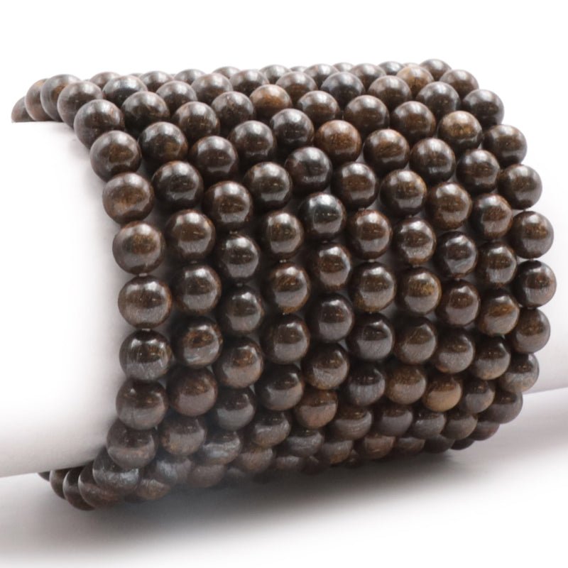 Bracelet bronzite Brésil A (boules 5 - 6mm) - La Boite à Cailloux