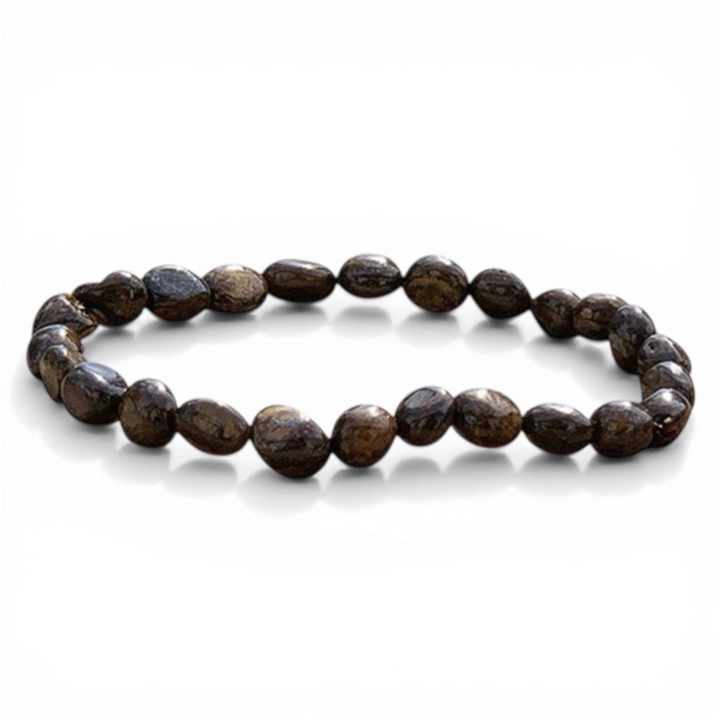 Bracelet bronzite Brésil A (grains 5 - 7mm) - La Boite à Cailloux