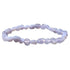Bracelet calcédoine bleue Namibie A (grains 5 - 7mm) - La Boite à Cailloux