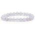 Bracelet calcédoine bleue Namibie AA (boules 7 - 8mm) - La Boite à Cailloux