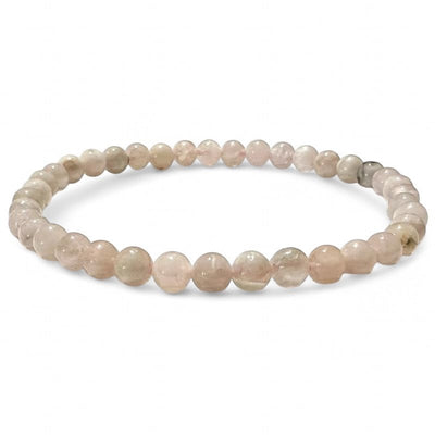 Pulsera de calcedonia brasileña rosa AA (bolas 3-4mm)
