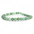 Bracelet calcédoine verte Brésil AA (boules 5 - 6mm) - La Boite à Cailloux