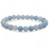 Bracelet calcite bleue Mexique AA (boules 7 - 8mm) - La Boite à Cailloux
