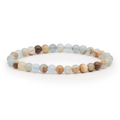 Pulsera de calcita azul sobre Guangue Mexico AA (bolas de 5-6mm)