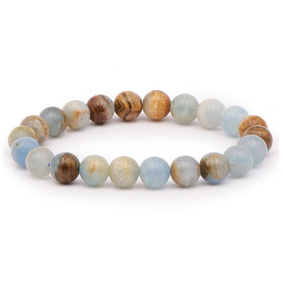 Pulsera de calcita azul en Guangue Mexico AA (bolas de 9-10mm)