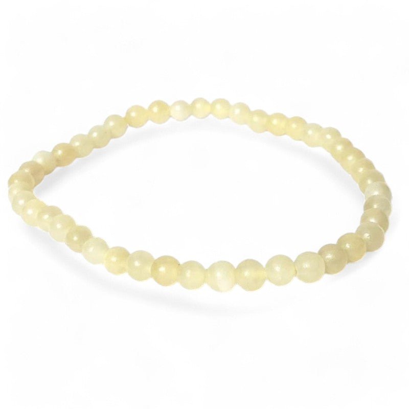 Bracelet calcite orange Mexique A (boules 3 - 4mm) - La Boite à Cailloux