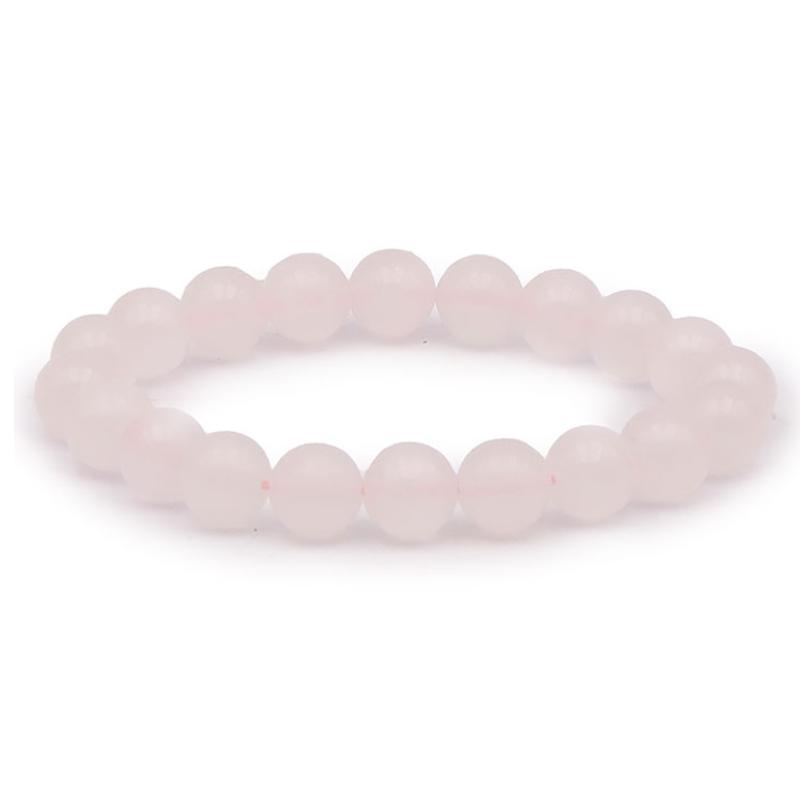 Bracelet calcite rose Pérou AA+ (boules 9 - 10mm) - La Boite à Cailloux