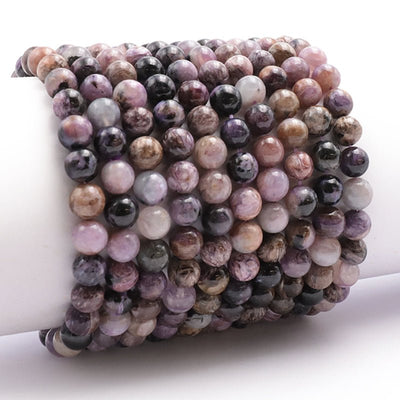 Bracelet charoite Russie AA (boules 7-8mm)