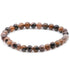 Bracelet chiastolite Chine AA (boules 5 - 6mm) - La Boite à Cailloux