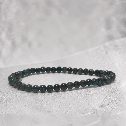 Bracelet chrysocolle Congo A+ (boules 3-4mm) - La Boite à Cailloux