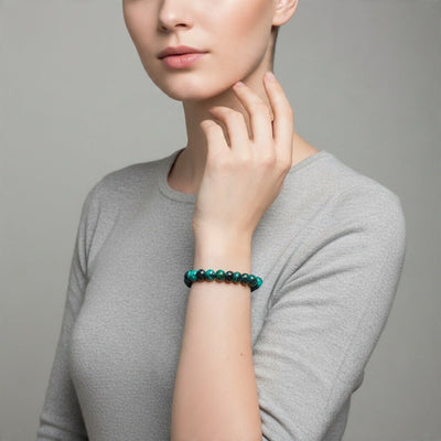 Pulsera crisocola AAA Congo (bolas 8-9mm)