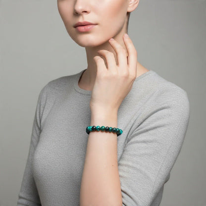 Bracelet chrysocolle Congo AAA (boules 8-9mm) - La Boite à Cailloux