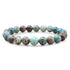 Bracelet chrysocolle Pérou A (boules 9 - 10mm) - La Boite à Cailloux