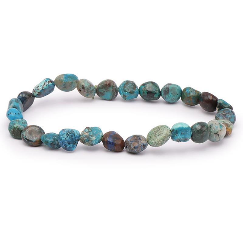 Bracelet chrysocolle Pérou A (grains 5 - 7mm) - La Boite à Cailloux