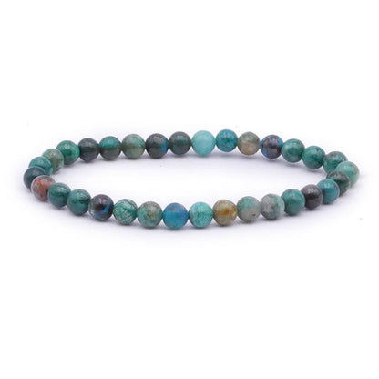 Bracelet chrysocolle Pérou AA (boules 5 - 6mm) - La Boite à Cailloux