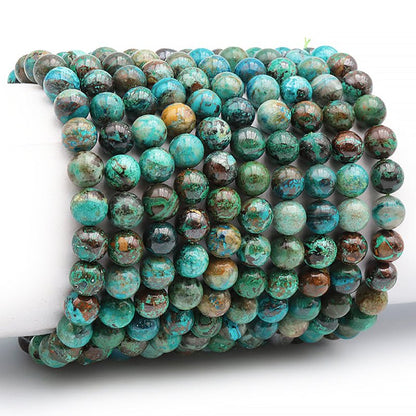 Bracelet chrysocolle Pérou AA (boules 7 - 8mm) - La Boite à Cailloux