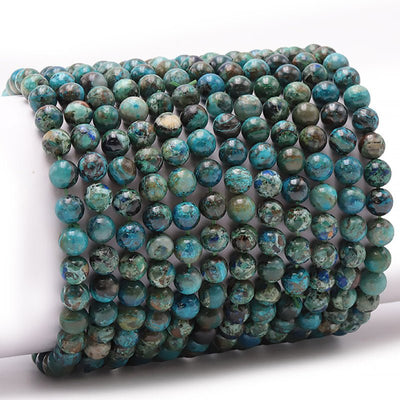 Bracelet chrysocolle Shattuckite Afrique du Sud AA (boules 5-6mm)