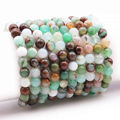 Bracelet Chrysoprase Australie A (boules 7-8mm) - La Boite à Cailloux