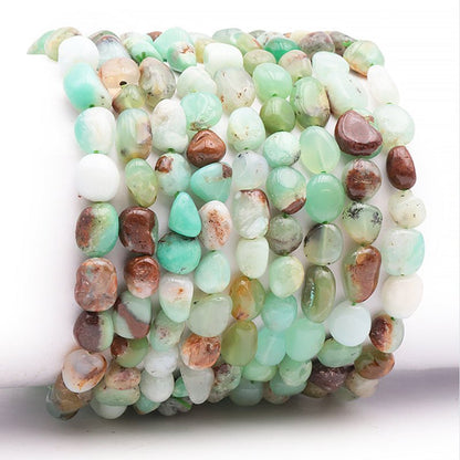 Bracelet chrysoprase Australie A (grains 5 - 7mm) - La Boite à Cailloux
