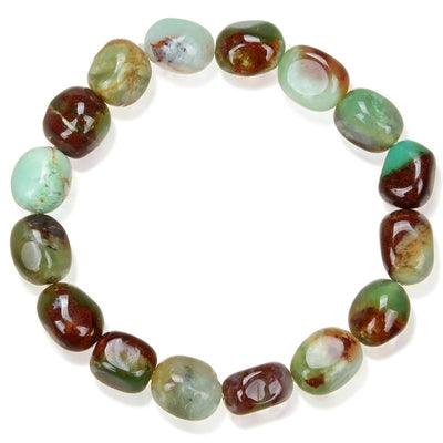 Pulsera de crisoprasa Australia A+ (piedras caídas de 10-12 mm)
