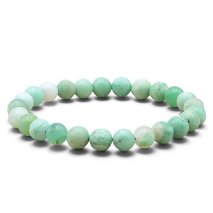 Bracelet Chrysoprase Australie AA+ (boules 7-8mm) - La Boite à Cailloux