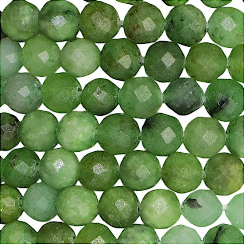 Bracelet Chrysoprase Brésil A (perles facettées 3 - 4mm) - La Boite à Cailloux