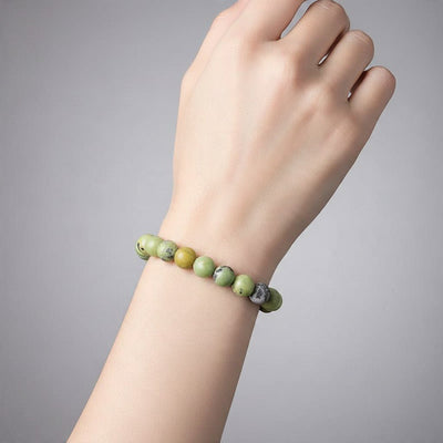 Brazilian Lemon Chrysoprase Bracelet A (7-8mm beads)
