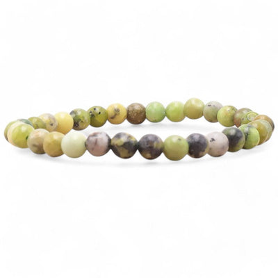 Pulsera de crisoprasa de limón Brasil AB (bolas de 5-6 mm)