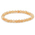 Bracelet citrine chauffée (améthyste chauffée) Brésil AA (boules 5 - 6mm) - La Boite à Cailloux