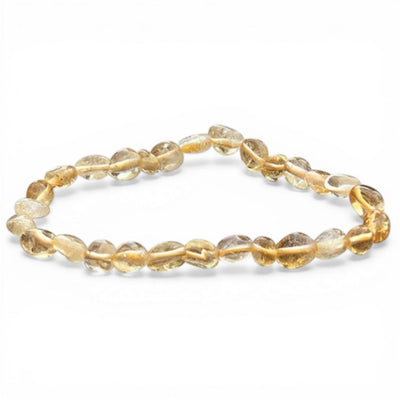 Bracelet citrine chauffée Brésil A (grains 5-7mm)