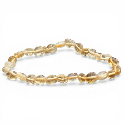 Bracelet citrine chauffée Brésil A (grains 5 - 7mm) - La Boite à Cailloux