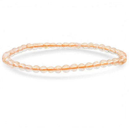 Bracelet citrine naturelle Madagascar A+ (boules 3 - 4mm) - La Boite à Cailloux