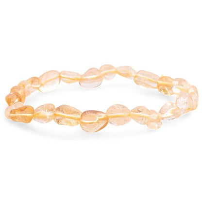 Bracelet citrine naturelle Madagascar A (grains 5 - 7mm) - La Boite à Cailloux