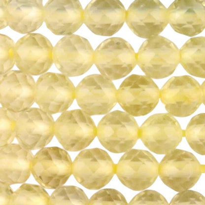 Bracelet citrine naturelle Madagascar A (perles facettées 3 - 4mm) - La Boite à Cailloux