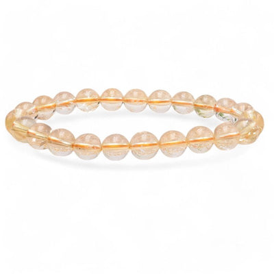 Bracelet citrine naturelle Madagascar AA (boules 7-8mm)