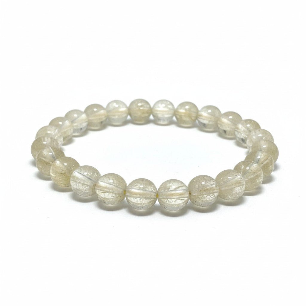 Bracelet citrine naturelle Madagascar AA (boules 7-8mm) - La Boite à Cailloux