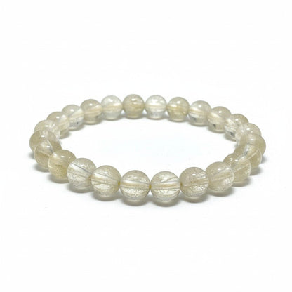 Bracelet citrine naturelle Madagascar AA (boules 7-8mm) - La Boite à Cailloux