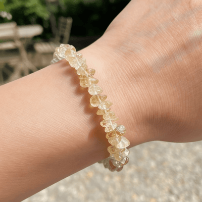 Pulsera de citrino natural Madagascar AA (perlas barrocas)