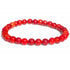Bracelet corail teinté rouge Brésil A (boules 5 - 6mm) - La Boite à Cailloux