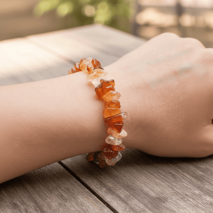Bracelet cornaline Brésil A (perles baroques) - La Boite à Cailloux