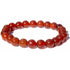 Bracelet cornaline chauffée Brésil A (boules 10mm) - La Boite à Cailloux