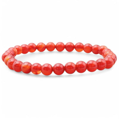 Pulsera de cornalina calentada Brasil A (bolas de 5-6 mm)