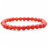 Bracelet cornaline chauffée Brésil A (boules 5 - 6mm) - La Boite à Cailloux