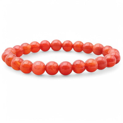 Pulsera de cornalina calentada Brasil A (bolas de 7-8 mm)