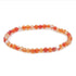 Bracelet cornaline naturelle Brésil A (boules 3 - 4mm) - La Boite à Cailloux