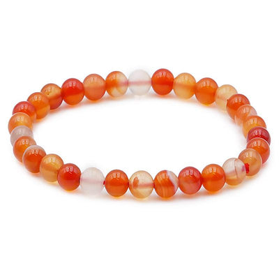 Pulsera cornalina natural Brasil A (bolas 5-6mm)