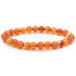 Bracelet cornaline naturelle Brésil A (boules 7 - 8mm) - Taille L - La Boite à Cailloux